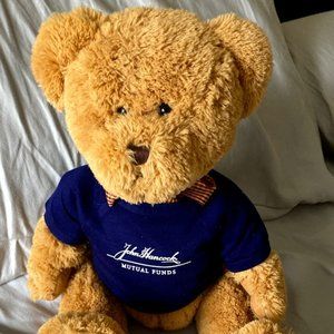 John Hancock Teddy Bear w/ Sweater 13" Plush Stuffed Toy New
